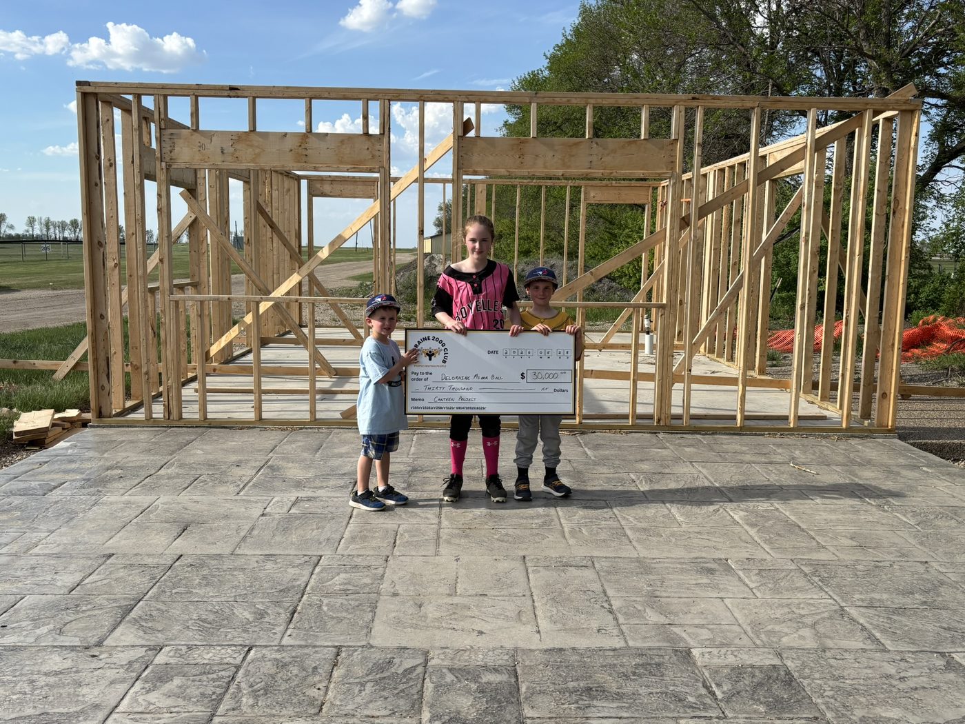 A cheque presentation supporting the local community